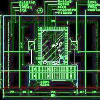 梳妆台、衣柜cad详图素材8