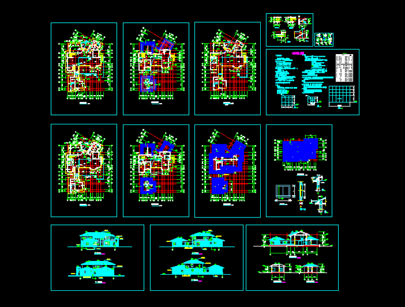 别墅建筑CAD施工图