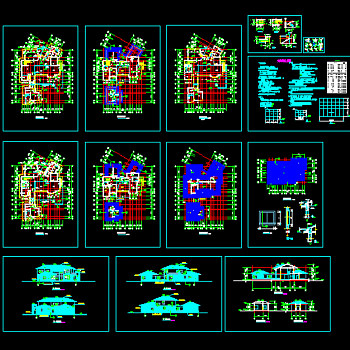 别墅建筑CAD施工图