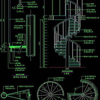 楼梯与栏杆cad详细施工图8
