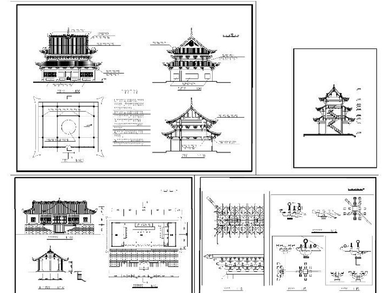 寺庙<a href=https://www.yitu.cn/su/7590.html target=_blank class=infotextkey>设计</a>cad图