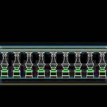 西式栏杆、现代式栏杆、铁艺栏杆CAD图块52