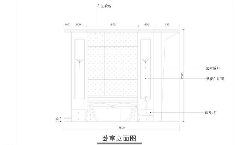 CAD<a href=https://www.yitu.cn/sketchup/woshi/index.html target=_blank class=infotextkey><a href=https://www.yitu.cn/su/7632.html target=_blank class=infotextkey>卧室</a></a>立面图