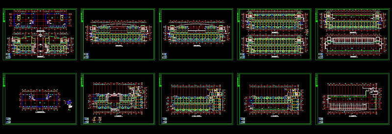学生宿舍楼cad图纸