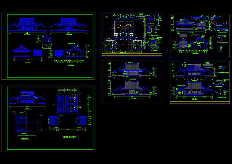 财神殿全套施工图CAD<a href=https://www.yitu.cn/su/7937.html target=_blank class=infotextkey>图纸</a>