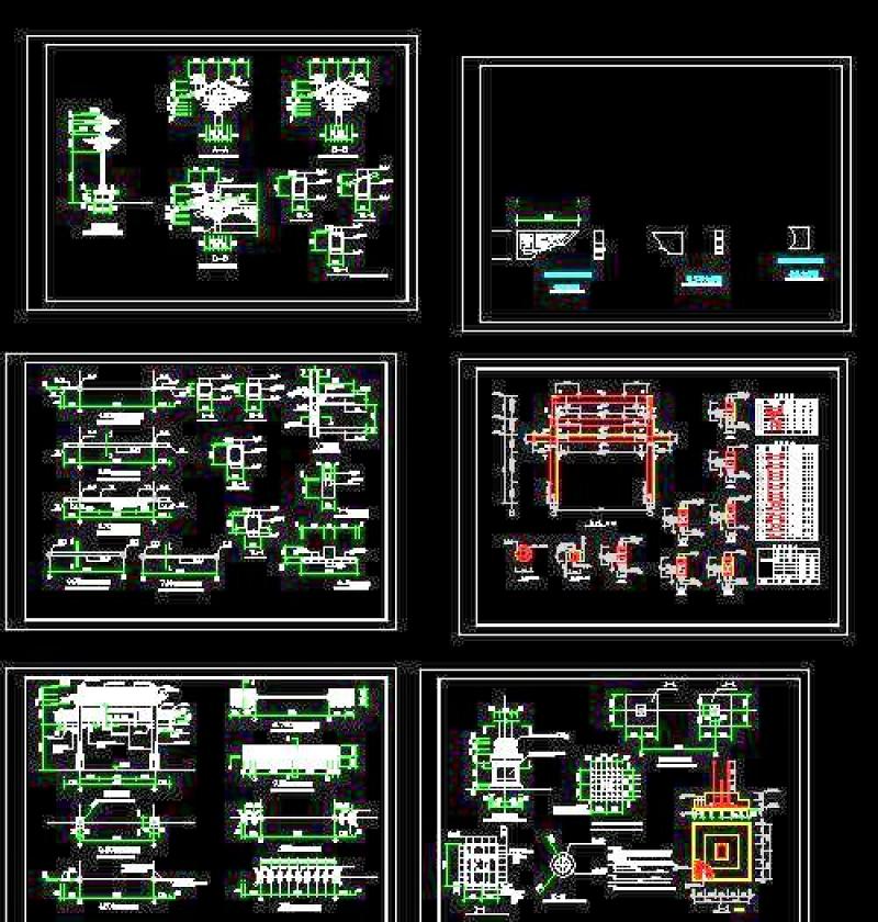 状元牌坊全套CAD施工图