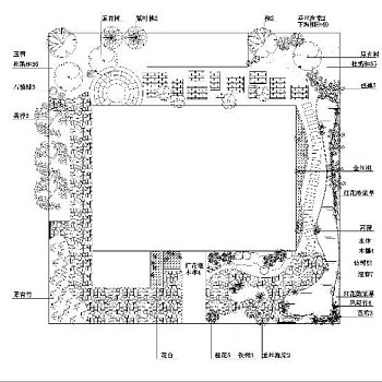 别墅景观绿化CAD图