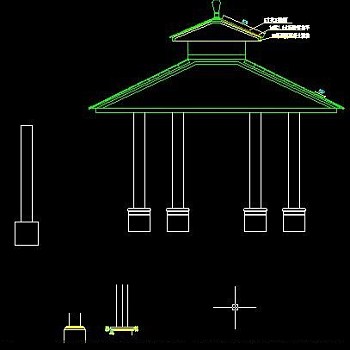 现代亭子CAD方案