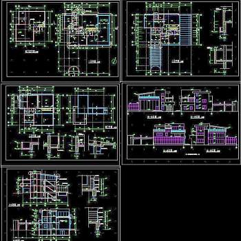 别墅建筑CAD施工图
