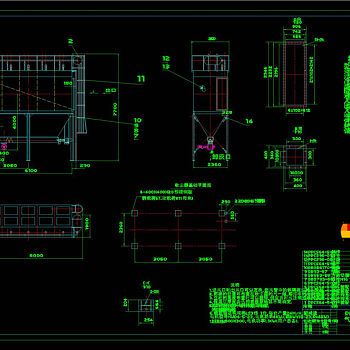 气箱脉冲袋式除尘器素材CAD机械图纸