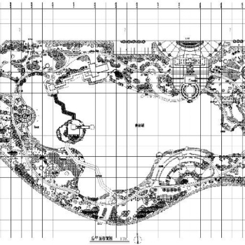 某公园布置图cad图纸