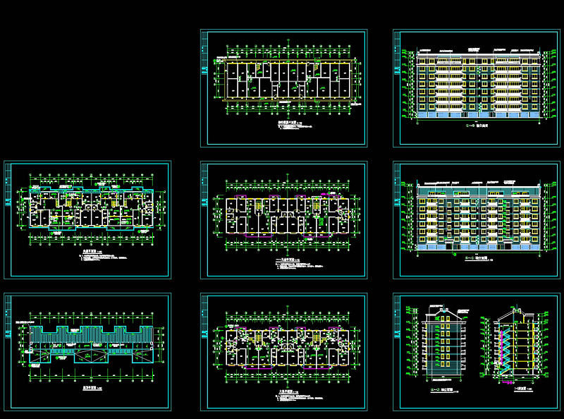 <a href=https://www.yitu.cn/su/7580.html target=_blank class=infotextkey>多层住宅</a>建筑平立剖cad<a href=https://www.yitu.cn/su/7937.html target=_blank class=infotextkey>图纸</a>