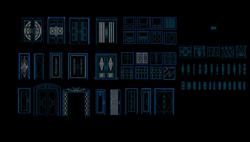 CAD立面门、<a href=https://www.yitu.cn/su/7388.html target=_blank class=infotextkey>铁</a><a href=https://www.yitu.cn/sketchup/huayi/index.html target=_blank class=infotextkey>花</a><a href=https://www.yitu.cn/su/6996.html target=_blank class=infotextkey>模块</a>图片