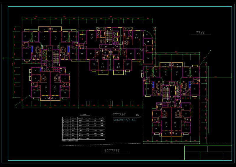 高层住宅单体cad<a href=https://www.yitu.cn/su/7392.html target=_blank class=infotextkey>平面</a>图