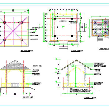 凉亭cad图纸