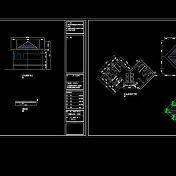 生态厕所cad建筑图纸