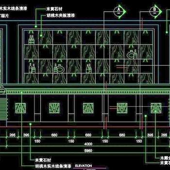 CAD之吧台收银台服务台设计