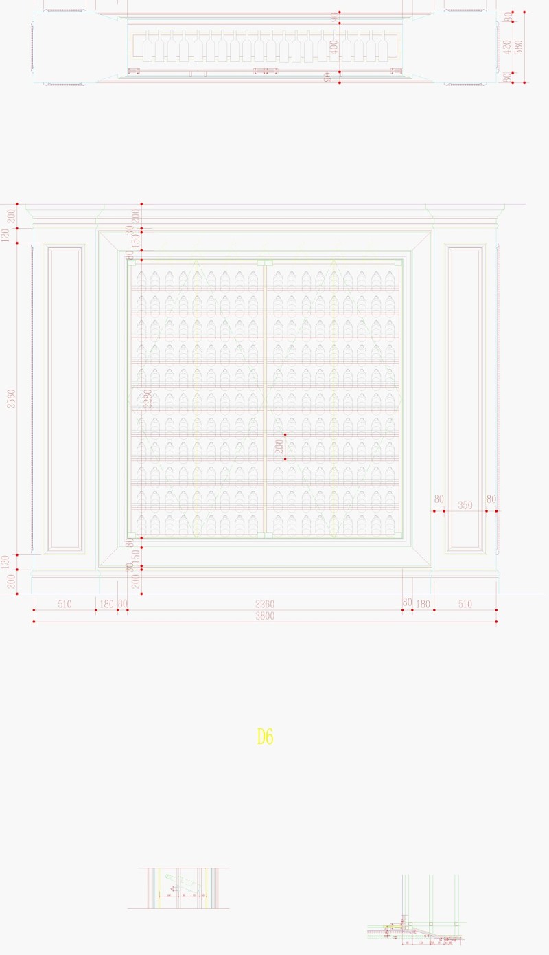 红<a href=https://www.yitu.cn/sketchup/jiugui/index.html target=_blank class=infotextkey><a href=https://www.yitu.cn/su/7976.html target=_blank class=infotextkey>酒柜</a></a>CAD<a href=https://www.yitu.cn/su/7590.html target=_blank class=infotextkey>设计</a>图