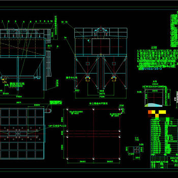 气箱脉冲袋式除尘器设计CAD机械图纸