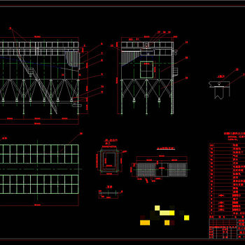 布袋除尘器示意图CAD机械图纸