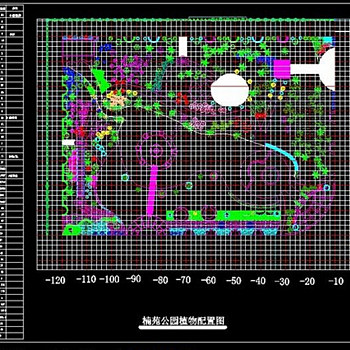 公园植物配置CAD图纸