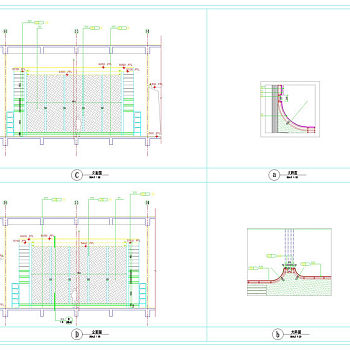 会议区cad立面图纸