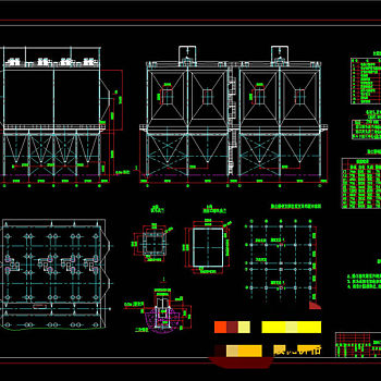 锅炉电除尘器详图CAD机械图纸