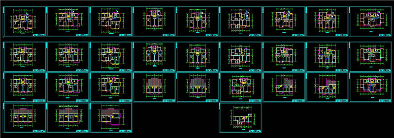 联排别墅CAD<a href=https://www.yitu.cn/su/7937.html target=_blank class=infotextkey>图纸</a>