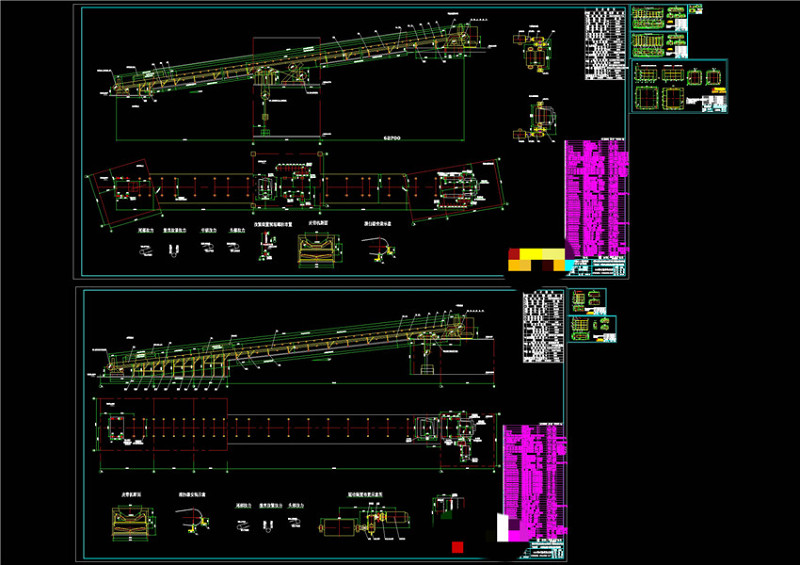 胶带输送机套图CAD机械<a href=https://www.yitu.cn/su/7937.html target=_blank class=infotextkey>图纸</a>