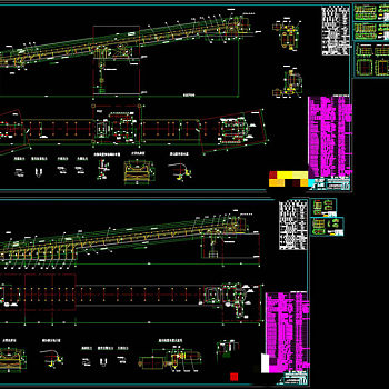 胶带输送机套图CAD机械图纸