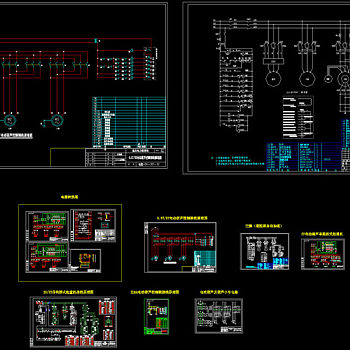 电动葫芦电气控制接线原理图集合CAD图纸
