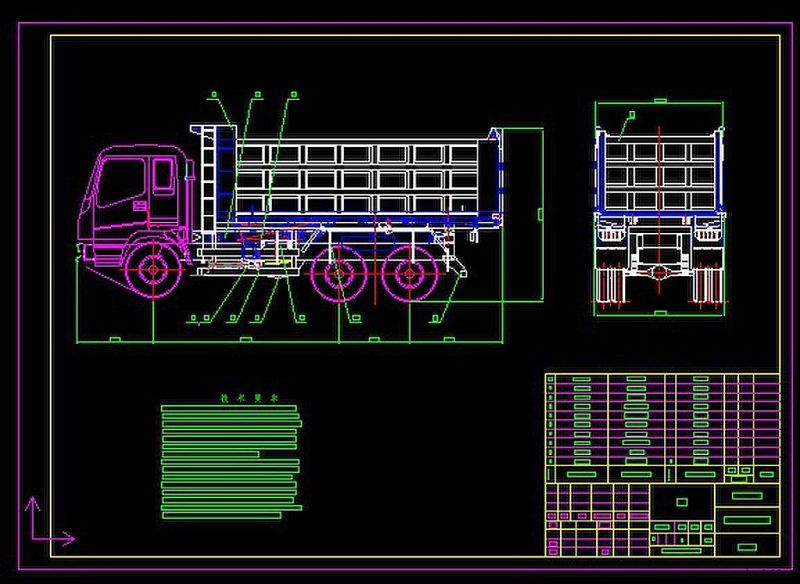 欧曼自卸<a href=https://www.yitu.cn/sketchup/qiche/index.html target=_blank class=infotextkey><a href=https://www.yitu.cn/su/7056.html target=_blank class=infotextkey>汽车</a></a>CAD<a href=https://www.yitu.cn/su/7937.html target=_blank class=infotextkey>图纸</a>