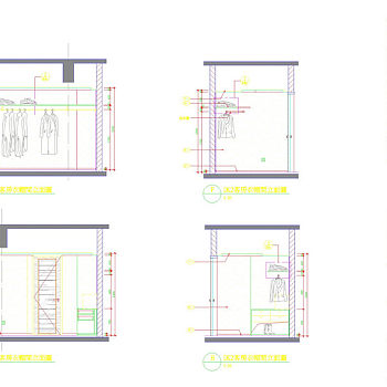 衣帽间cad图纸素材