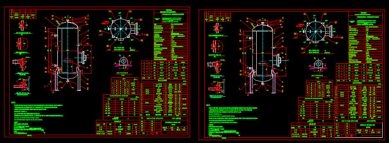 压缩空气储罐图CAD图纸