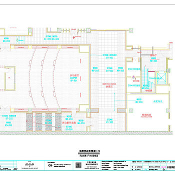 电影院地面完成图cad图纸
