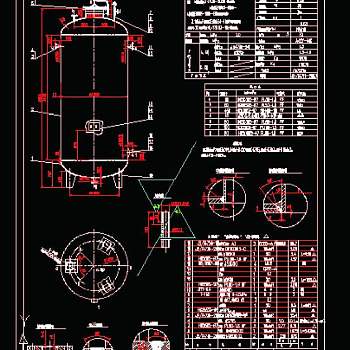 10立方米立式贮罐CAD图纸