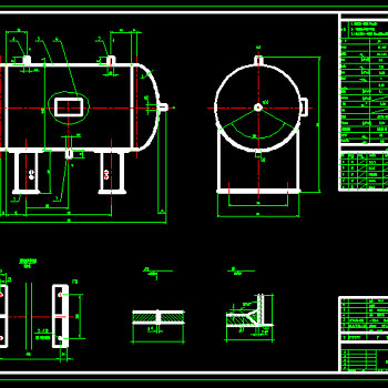 自动焊DN400储气罐CAD图纸