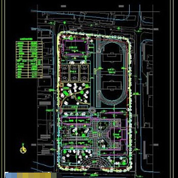 初中学校建筑cad施工图设计图纸