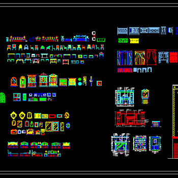 室内设计欧式构件cad图块图库
