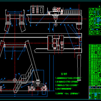 64吨龙门吊总图CAD图纸