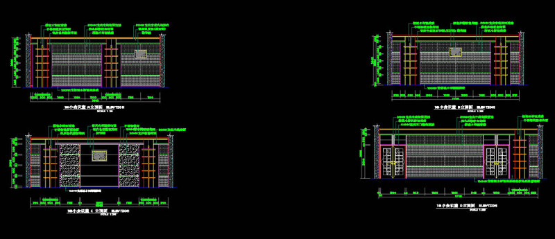 小<a href=https://www.yitu.cn/sketchup/huiyishi/index.html target=_blank class=infotextkey>会议室</a>立面图cad<a href=https://www.yitu.cn/su/7937.html target=_blank class=infotextkey>图纸</a>