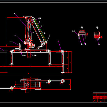 SQ1.0随车起重机CAD图纸
