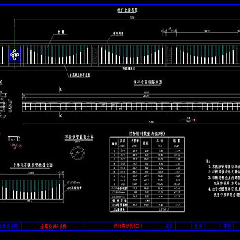 护栏cad图纸