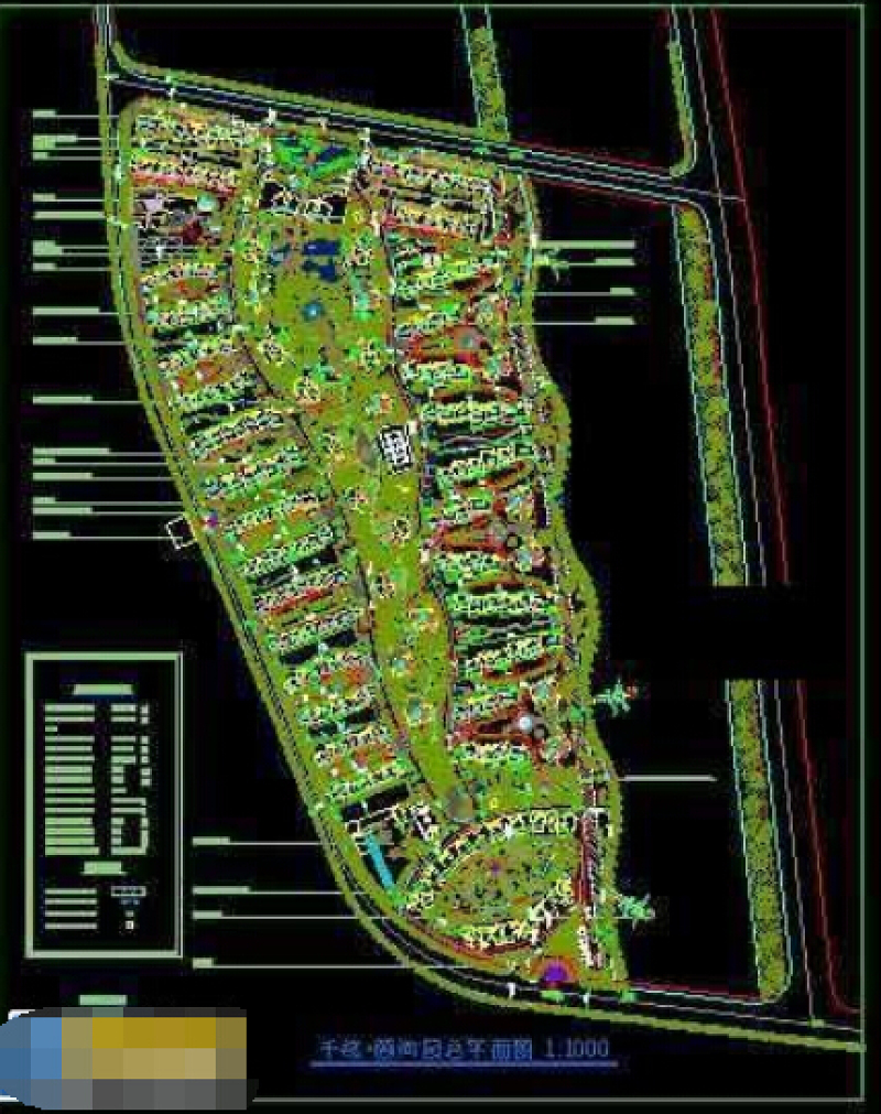 南方某大型住宅项目cad规划<a href=https://www.yitu.cn/su/7558.html target=_blank class=infotextkey>绿化</a><a href=https://www.yitu.cn/su/7392.html target=_blank class=infotextkey>平面</a>图