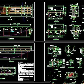景观木桥CAD施工详图