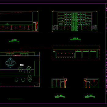 酒吧柜cad大样图