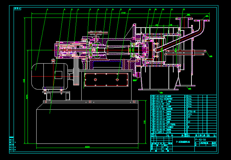 P-40双极活塞退料离心机CAD<a href=https://www.yitu.cn/su/7937.html target=_blank class=infotextkey>图纸</a>