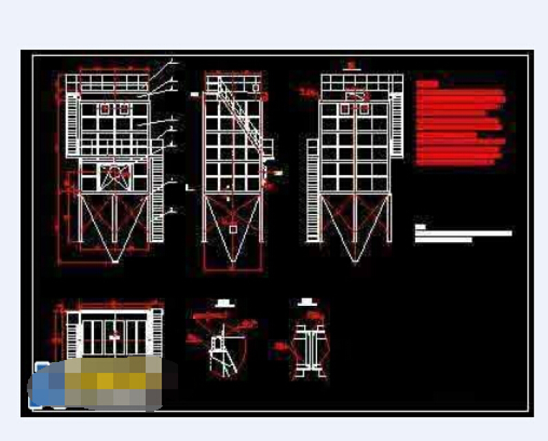 整套布袋除尘器cad<a href=https://www.yitu.cn/su/7590.html target=_blank class=infotextkey>设计</a>施工<a href=https://www.yitu.cn/su/7937.html target=_blank class=infotextkey>图纸</a>