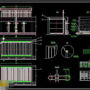综合废水电解单体cad施工设计图