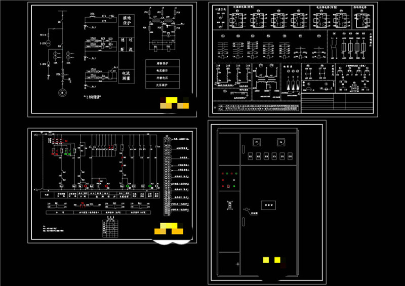 高压开关柜控制原理图CAD机械<a href=https://www.yitu.cn/su/7937.html target=_blank class=infotextkey>图纸</a>